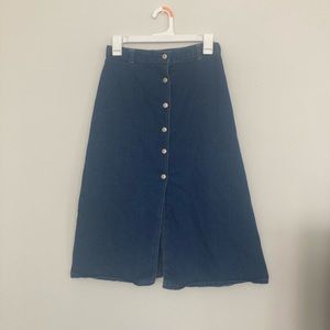 Vintage denim maxi skirt